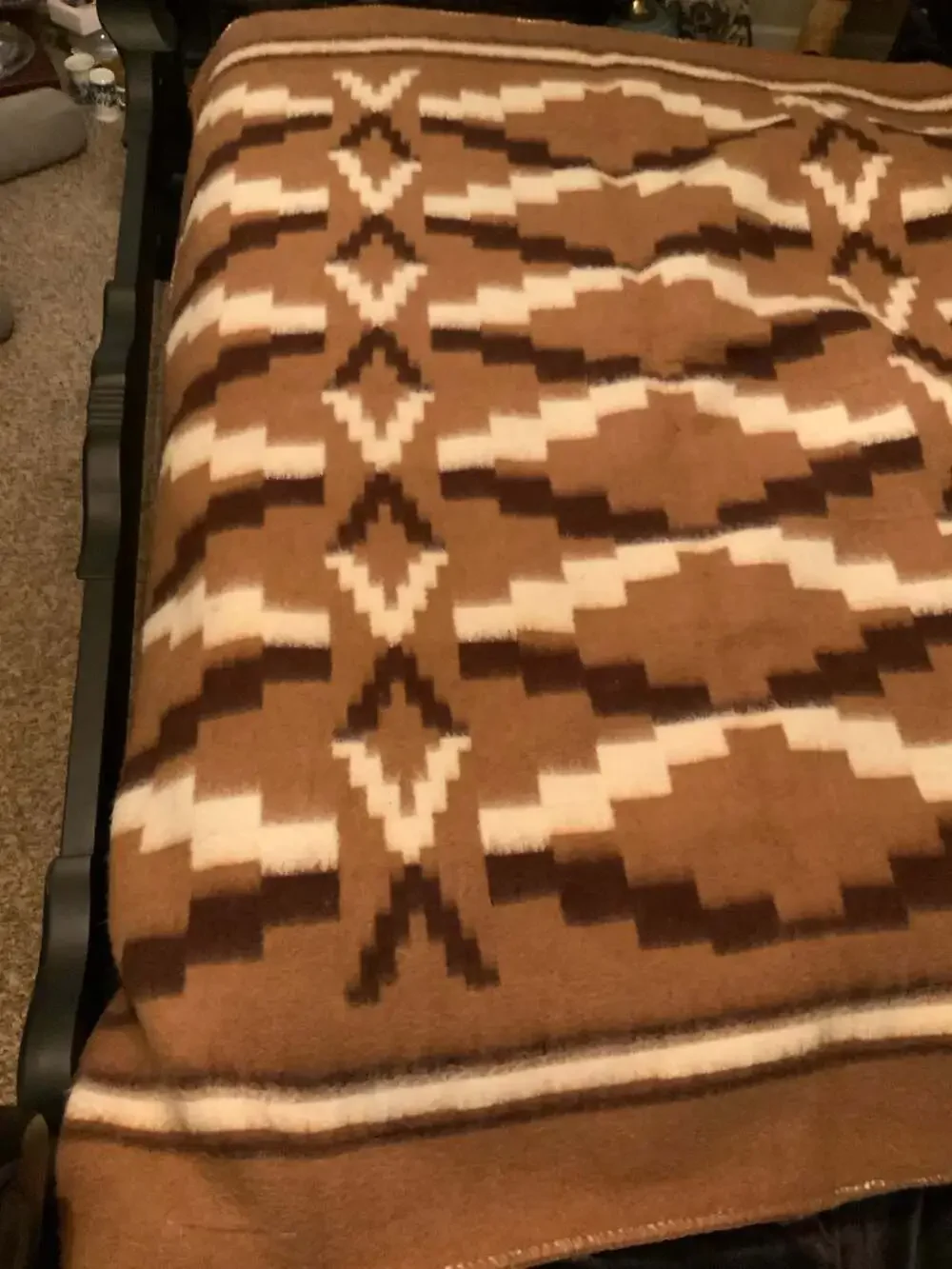 Santa Catalina Industria Peruana Southwest Aztec Brown Fleece Throw 63